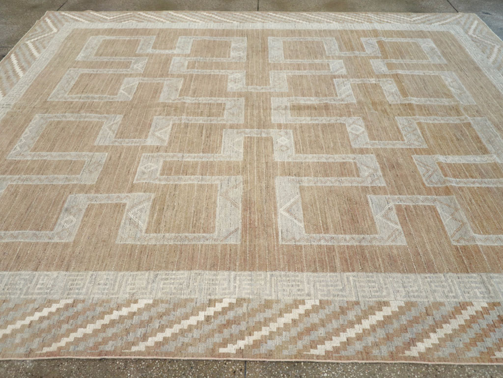 African Tuareg Inspired Modern East Turkestan Khotan Room Size Carpet, No.32188 - Gsblank