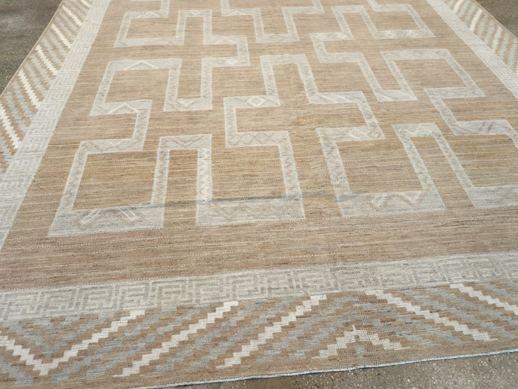 African Tuareg Inspired Modern East Turkestan Khotan Room Size Carpet, No.32188 - Gsblank