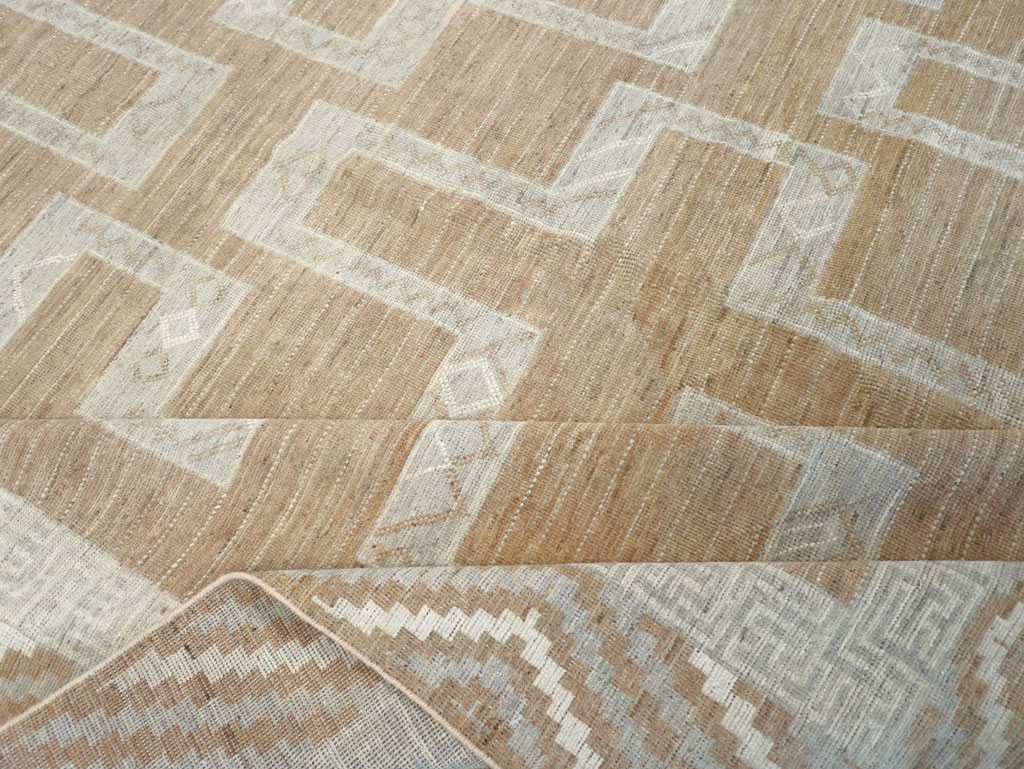 African Tuareg Inspired Modern East Turkestan Khotan Room Size Carpet, No.32188 - Gsblank