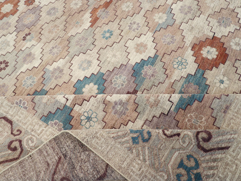 Modern East Turkestan Khotan Room Size Carpet, No.32189 - Gsblank