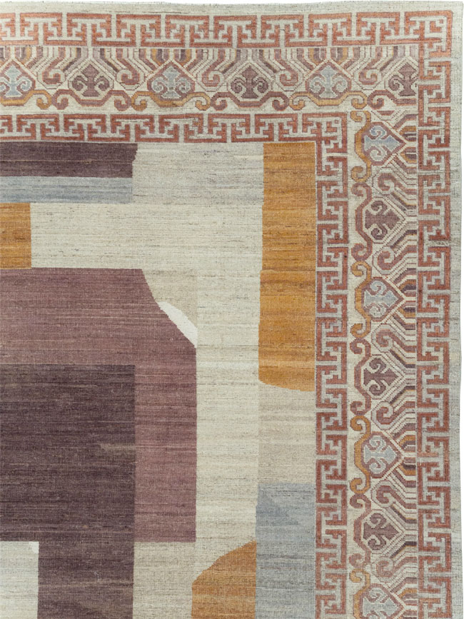 Modern East Turkestan Khotan Room Size Carpet, No.32190 - Gsblank