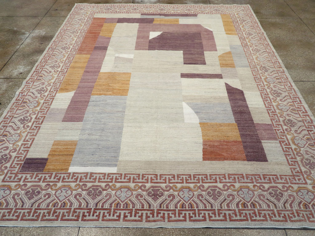 Modern East Turkestan Khotan Room Size Carpet, No.32190 - Gsblank