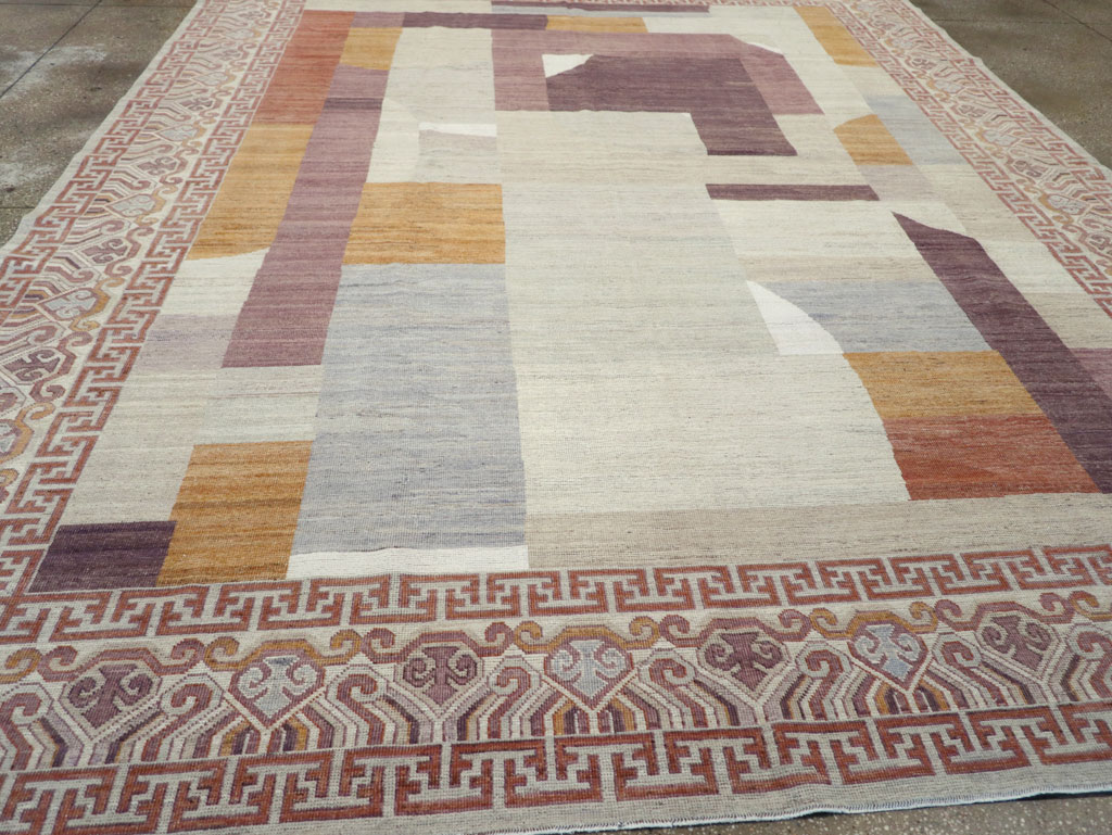 Modern East Turkestan Khotan Room Size Carpet, No.32190 - Gsblank