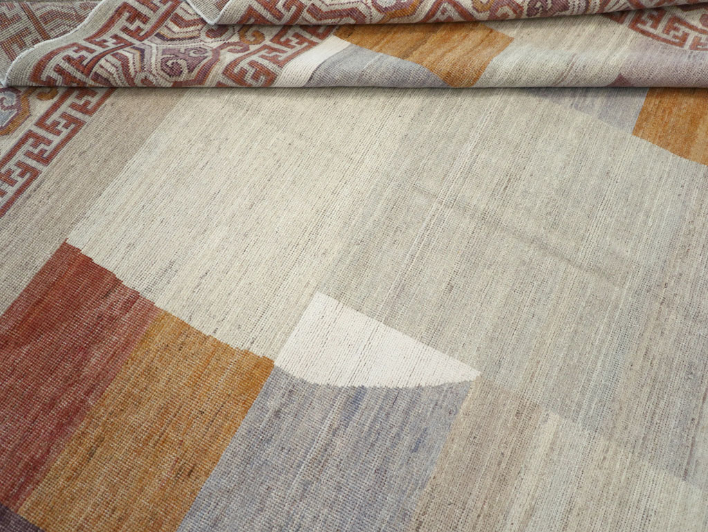 Modern East Turkestan Khotan Room Size Carpet, No.32190 - Gsblank