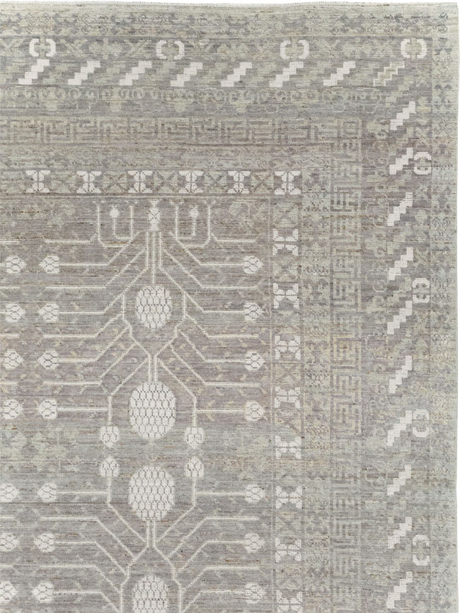 Modern East Turkestan Khotan Room Size Carpet, No.32192 - Gsblank