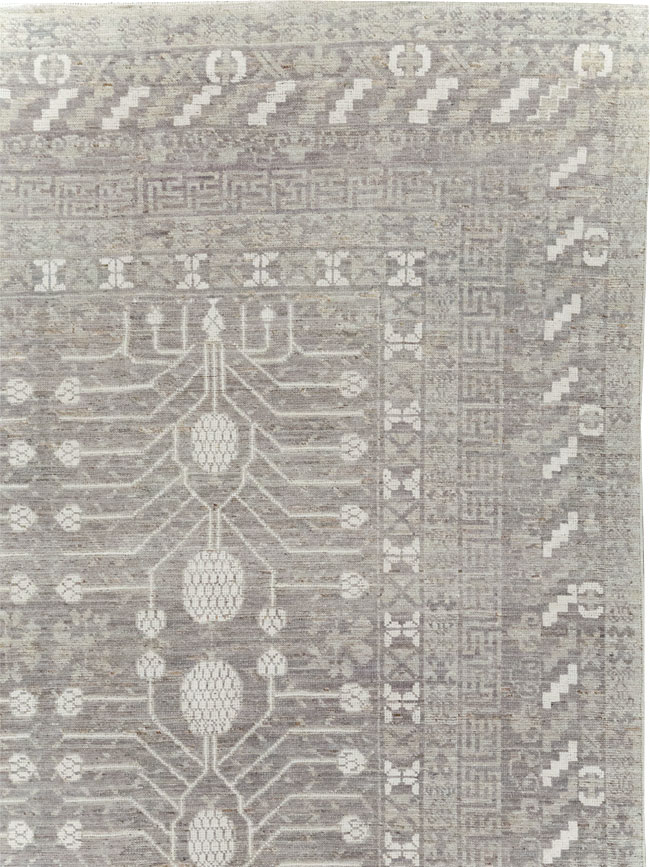 Modern East Turkestan Khotan Room Size Carpet, No.32192 - Gsblank
