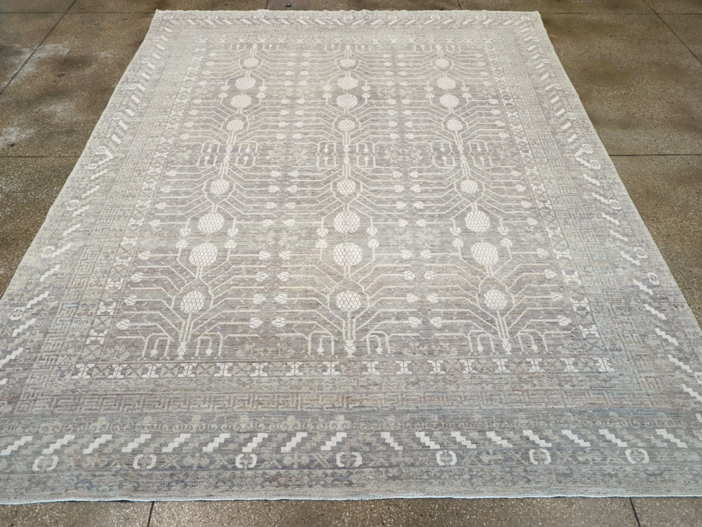 Modern East Turkestan Khotan Room Size Carpet, No.32192 - Gsblank
