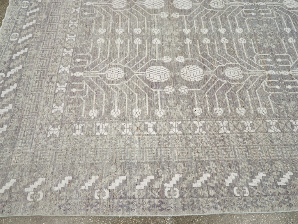 Modern East Turkestan Khotan Room Size Carpet, No.32192 - Gsblank