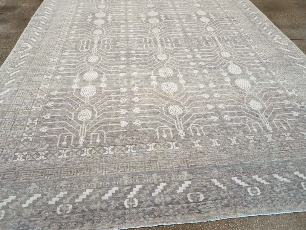 Modern East Turkestan Khotan Room Size Carpet, No.32192 - Gsblank