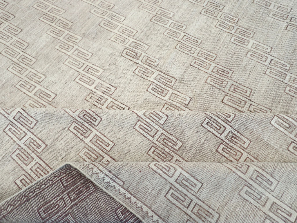 Contemporary East Turkestan Khotan Room Size Carpet, No.32193 - Gsblank