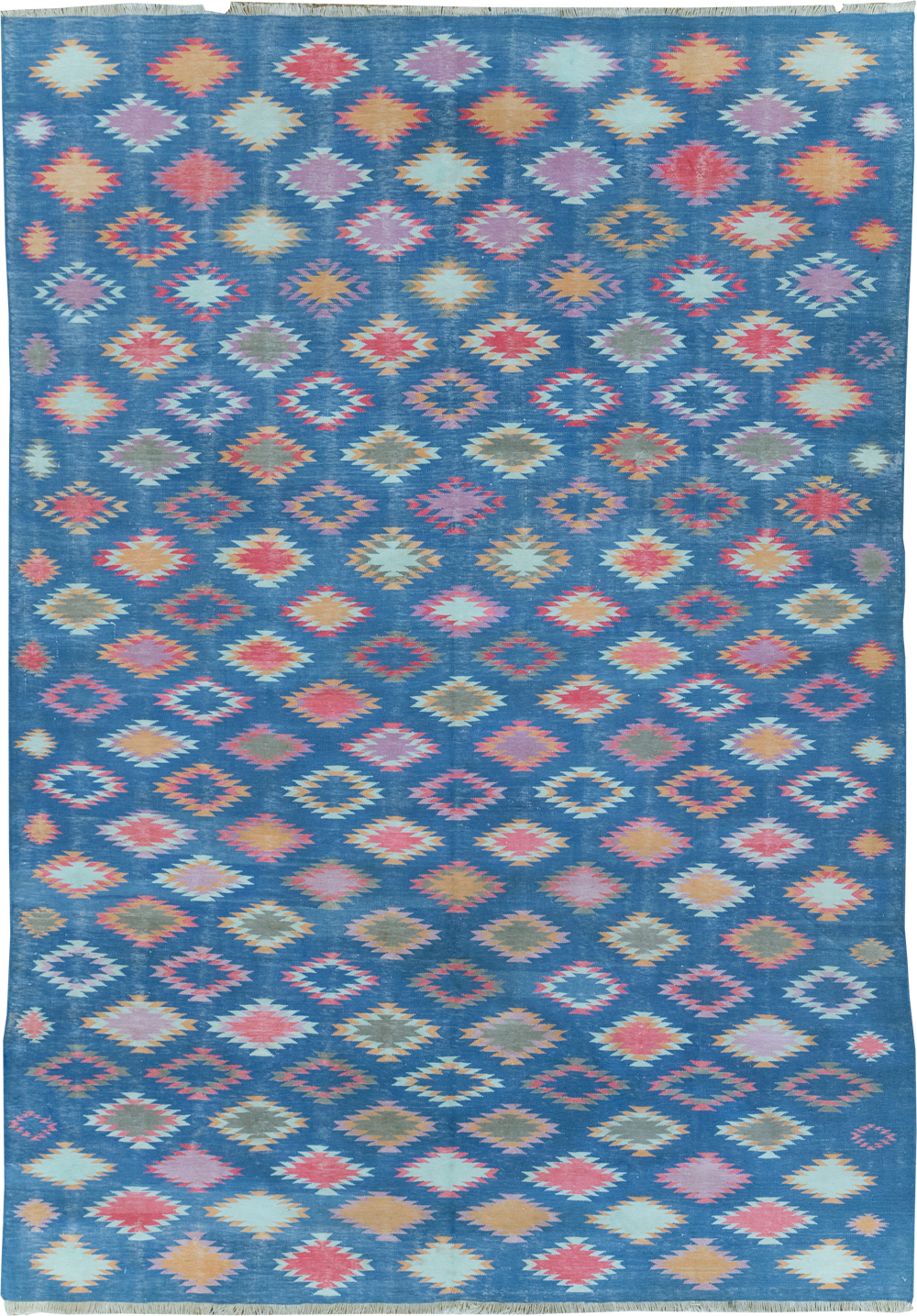 Vintage Indian Cotton Dhurrie Flatweave Rug, No.32194 - Gsblank