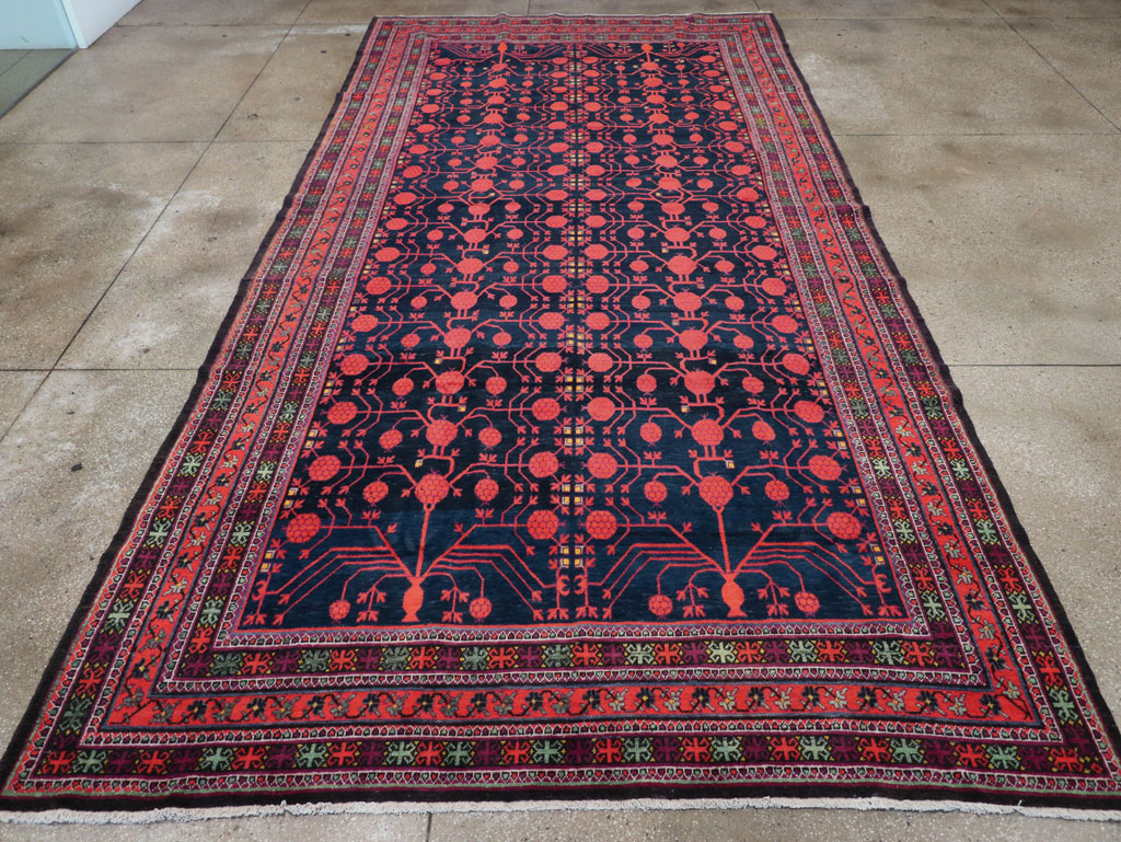 Antique East Turkestan Khotan Long and Narrow Gallery Carpet, No.32195 - Gsblank