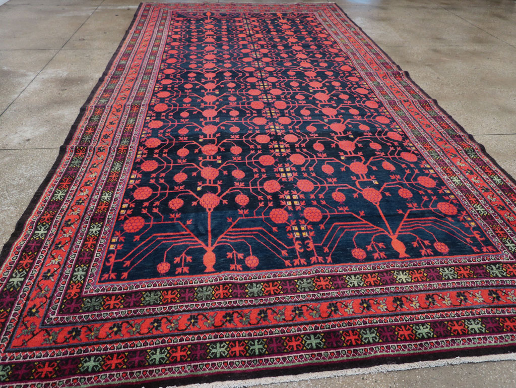 Antique East Turkestan Khotan Long and Narrow Gallery Carpet, No.32195 - Gsblank