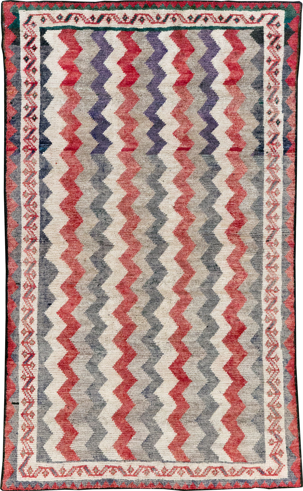 Vintage Persian Gabbeh Throw Rug, No.32198 - Gsblank