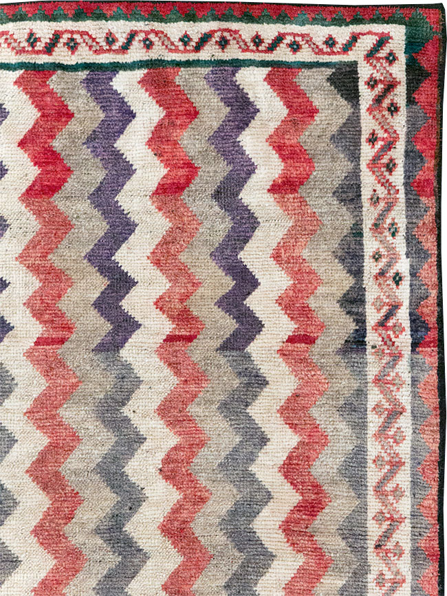 Vintage Persian Gabbeh Throw Rug, No.32198 - Gsblank