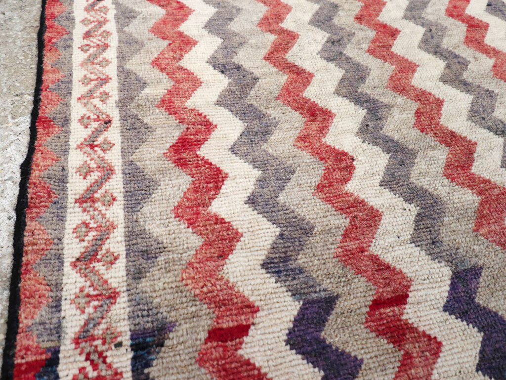 Vintage Persian Gabbeh Throw Rug, No.32198 - Gsblank