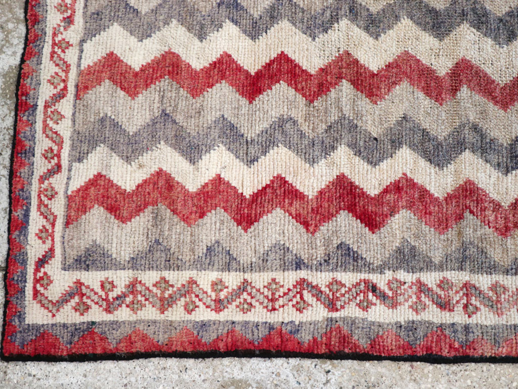 Vintage Persian Gabbeh Throw Rug, No.32198 - Gsblank