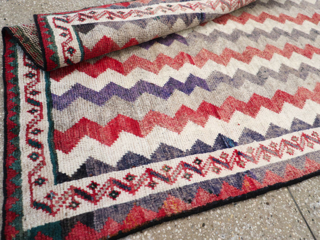 Vintage Persian Gabbeh Throw Rug, No.32198 - Gsblank