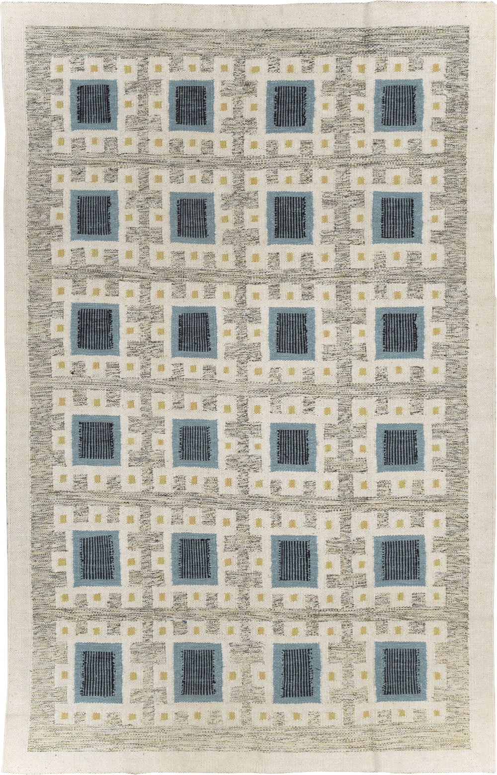 Swedish Inspired Contemporary Turkish Flatweave Accent Rug, No.32200 - Gsblank