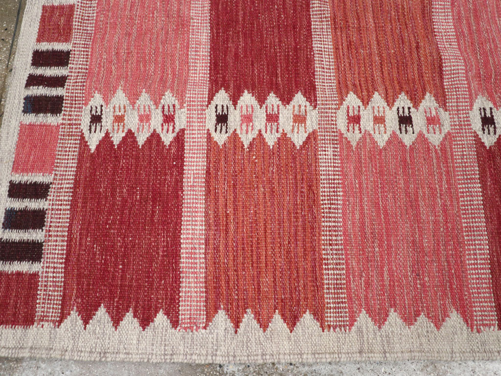 Swedish Inspired Modern Turkish Flatweave Rug, No.32202 - Gsblank