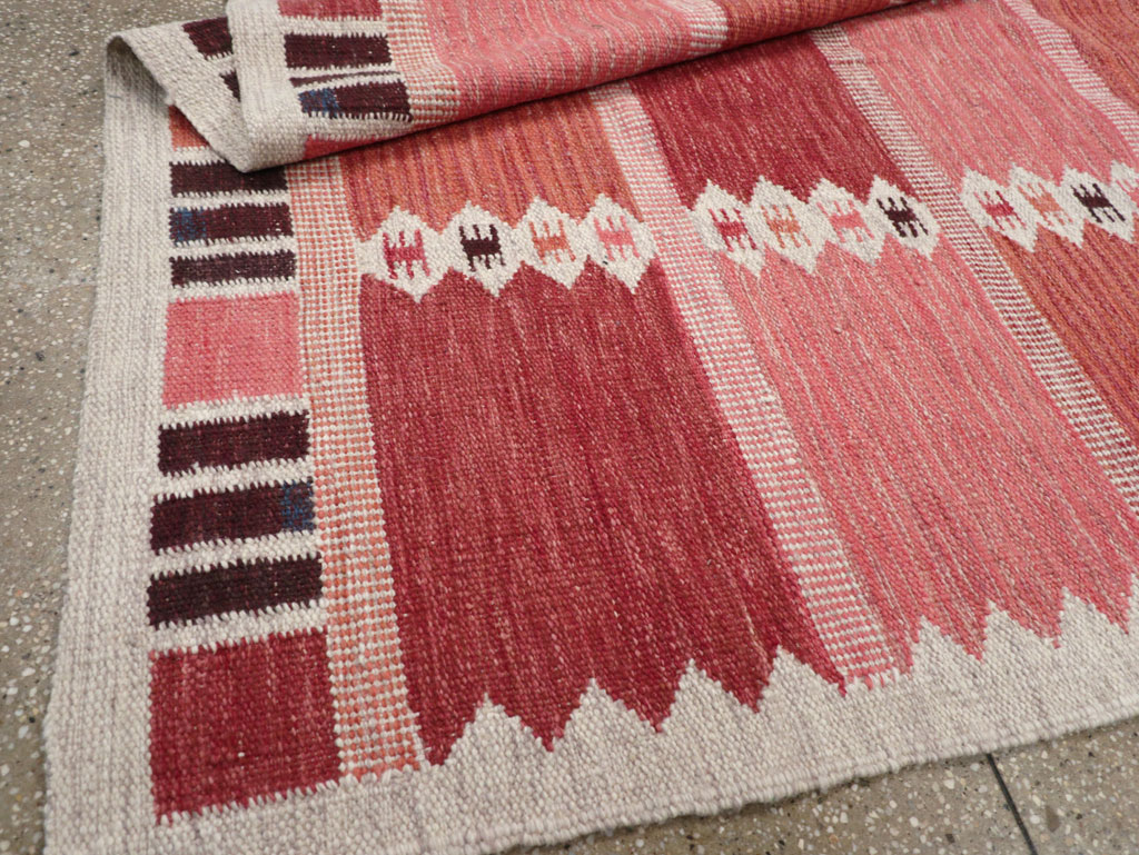 Swedish Inspired Modern Turkish Flatweave Rug, No.32202 - Gsblank