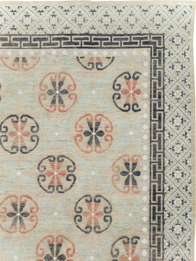 Modern East Turkestan Khotan Large Room Size Carpet, No.32206 - Gsblank