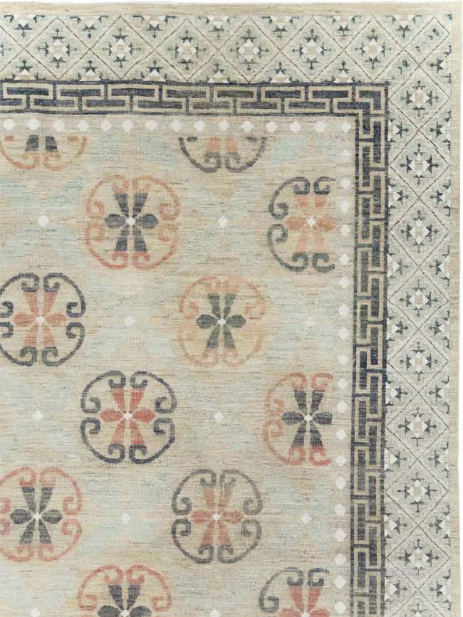 Modern East Turkestan Khotan Large Room Size Carpet, No.32206 - Gsblank