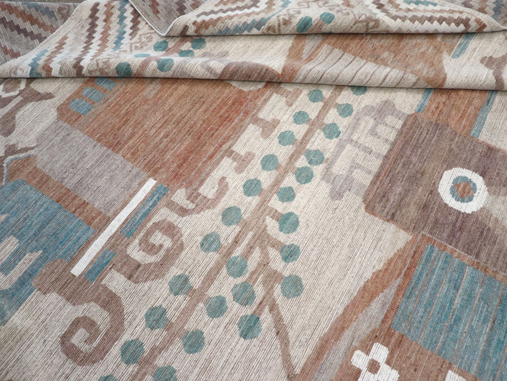 Modern East Turkestan Vase Khotan Room Size Carpet, No.32207 - Gsblank