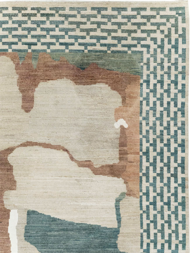 Modern East Turkestan Khotan Room Size Carpet, No.32208 - Gsblank