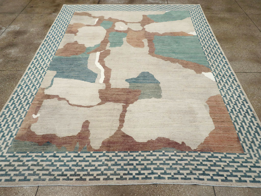 Modern East Turkestan Khotan Room Size Carpet, No.32208 - Gsblank