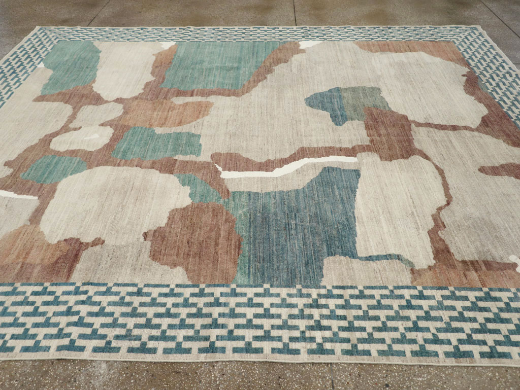 Modern East Turkestan Khotan Room Size Carpet, No.32208 - Gsblank