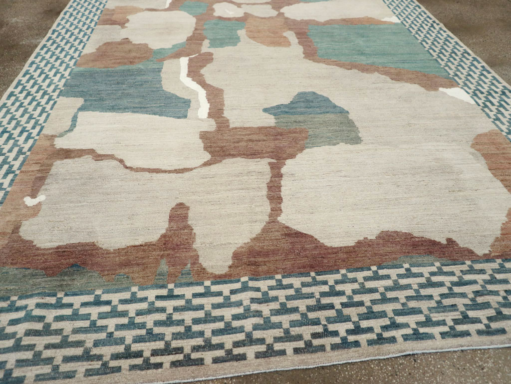 Modern East Turkestan Khotan Room Size Carpet, No.32208 - Gsblank