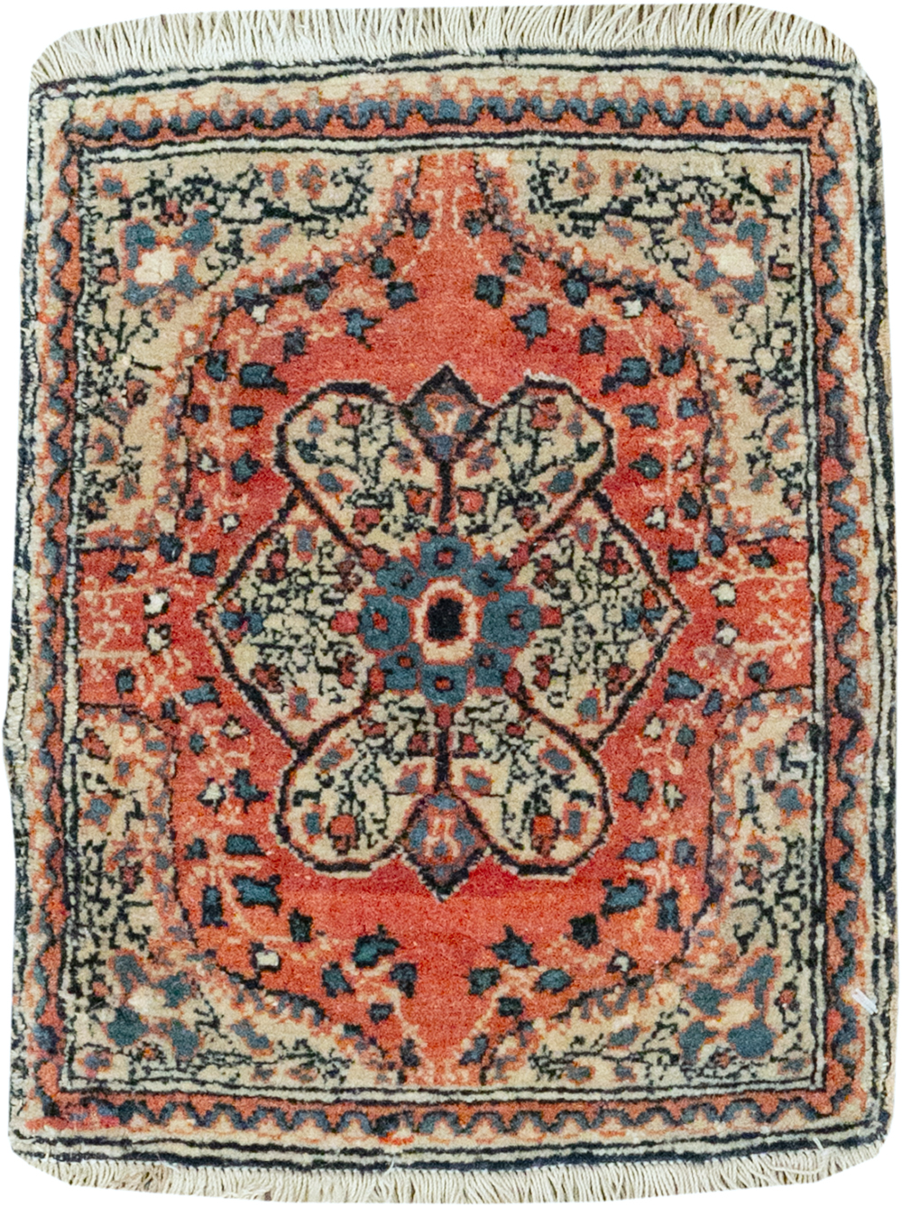 Antique Persian Tabriz Throw Rug, No.32209 - Gsblank