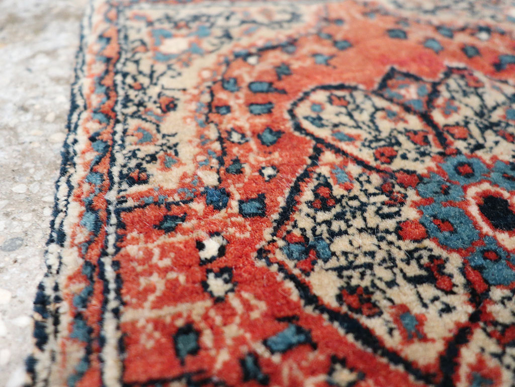 Antique Persian Tabriz Throw Rug, No.32209 - Gsblank