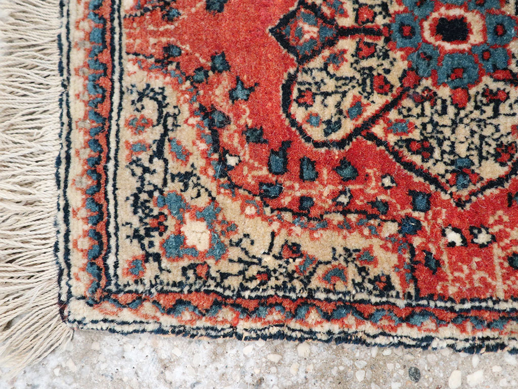 Antique Persian Tabriz Throw Rug, No.32209 - Gsblank