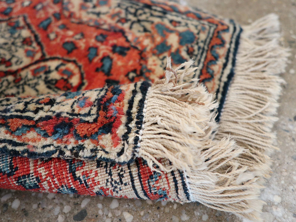 Antique Persian Tabriz Throw Rug, No.32209 - Gsblank