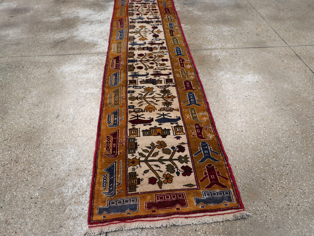 Vintage Afghan War Rug, No.32212 - Gsblank