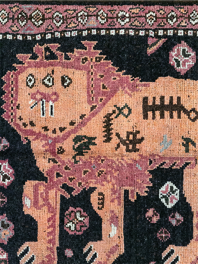 Vintage Turkish Anatolian Pictorial Runner, No.32213 - Gsblank