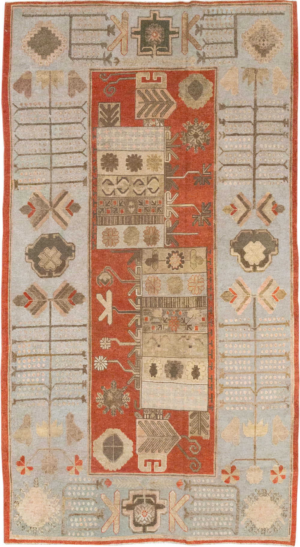 Antique East Turkestan Khotan Gallery Rug, No.32215 - Gsblank
