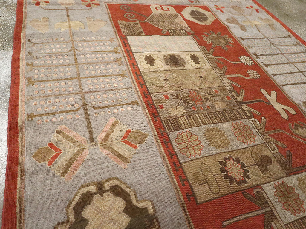 Antique East Turkestan Khotan Gallery Rug, No.32215 - Gsblank