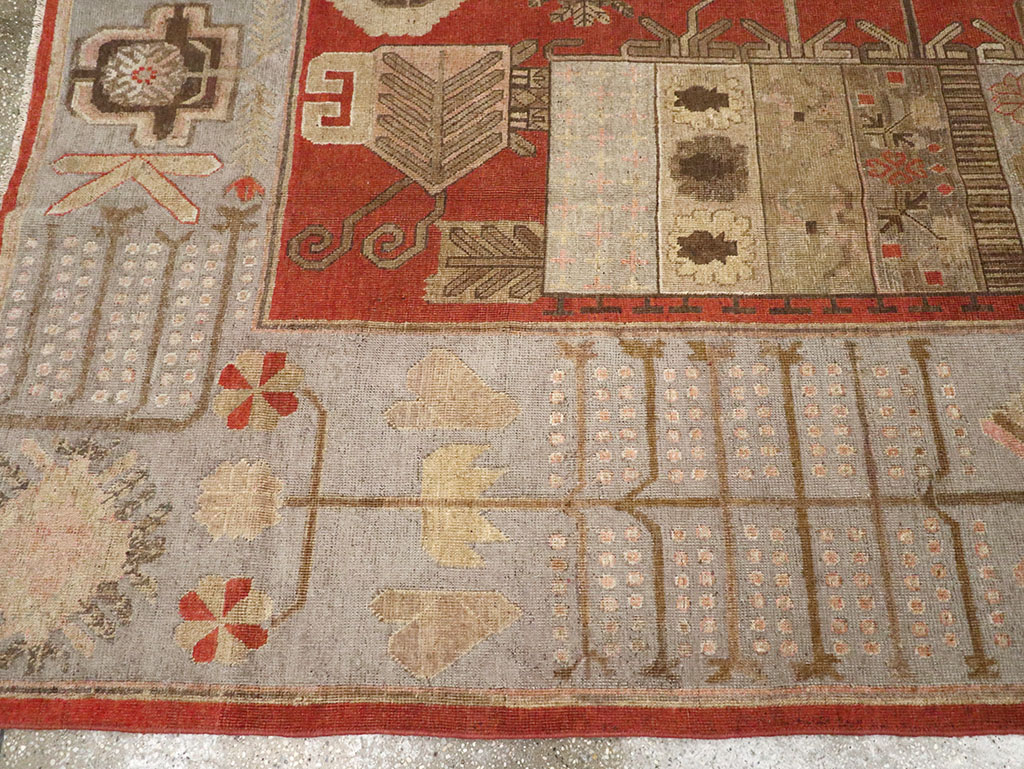 Antique East Turkestan Khotan Gallery Rug, No.32215 - Gsblank