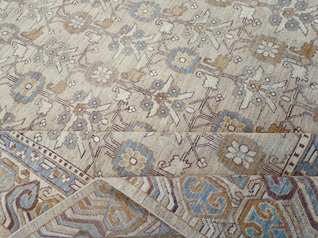 Modern East Turkestan Khotan Room Size Carpet, No.32218 - Gsblank