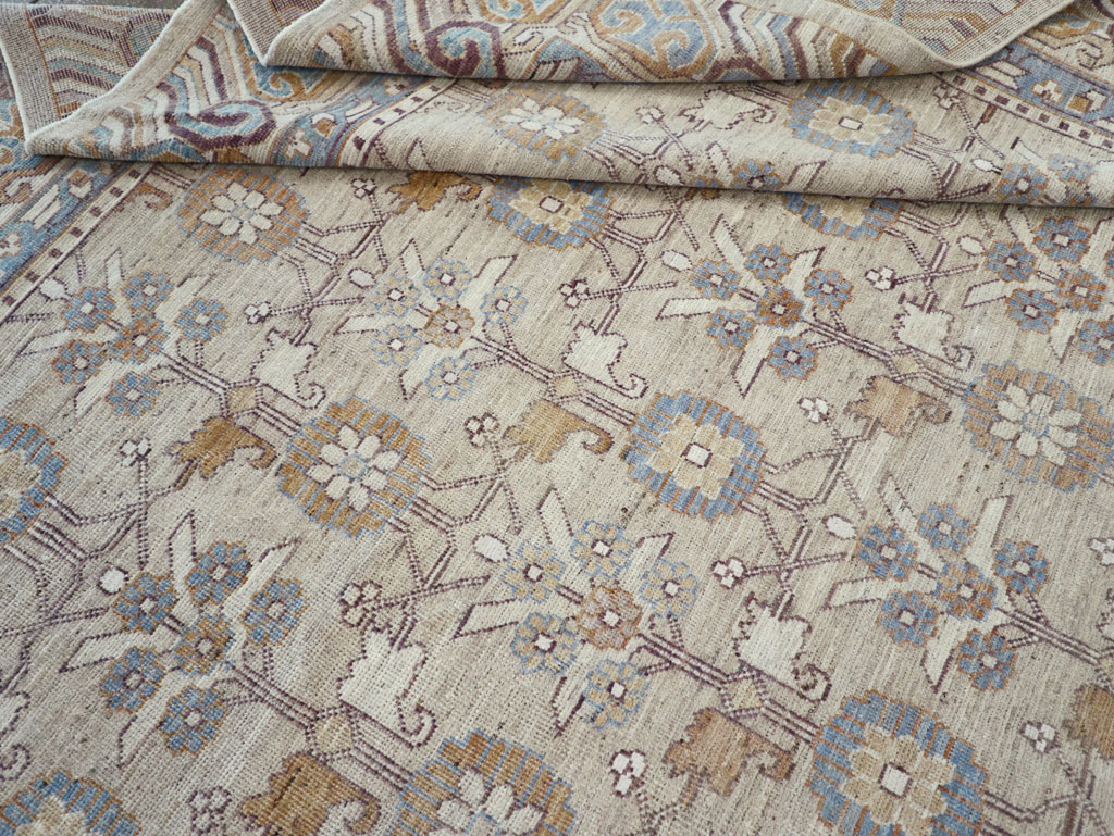 Modern East Turkestan Khotan Room Size Carpet, No.32218 - Gsblank