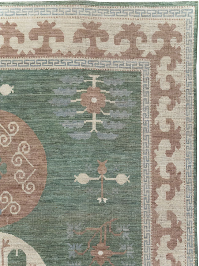 Modern East Turkestan Khotan Room Size Carpet, No.32220 - Gsblank