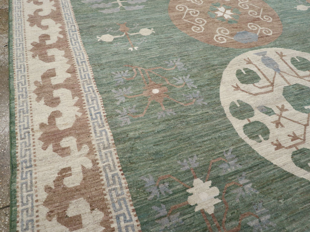 Modern East Turkestan Khotan Room Size Carpet, No.32220 - Gsblank