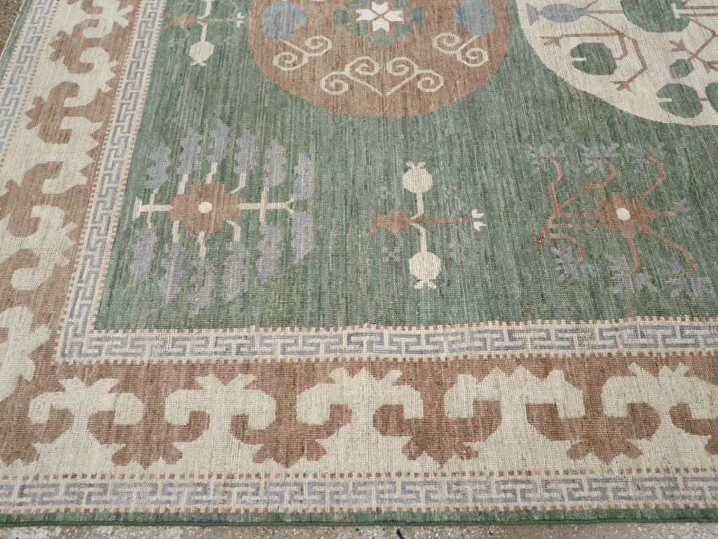 Modern East Turkestan Khotan Room Size Carpet, No.32220 - Gsblank
