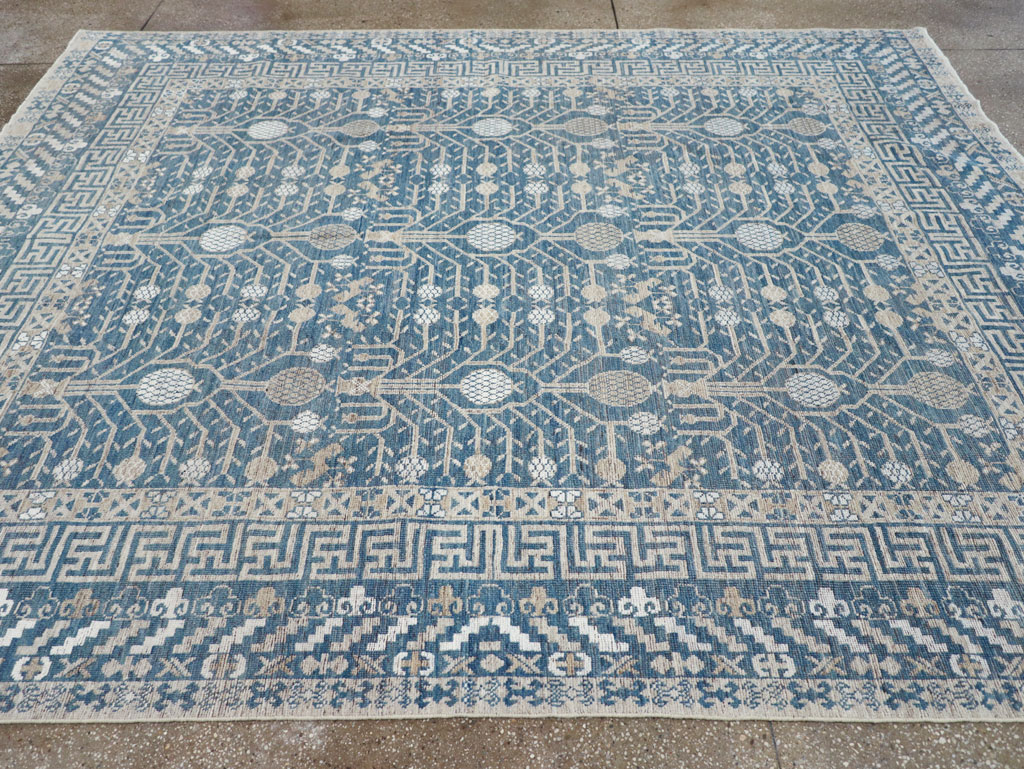 Modern East Turkestan Khotan Small Room Size Carpet, No.32221 - Gsblank