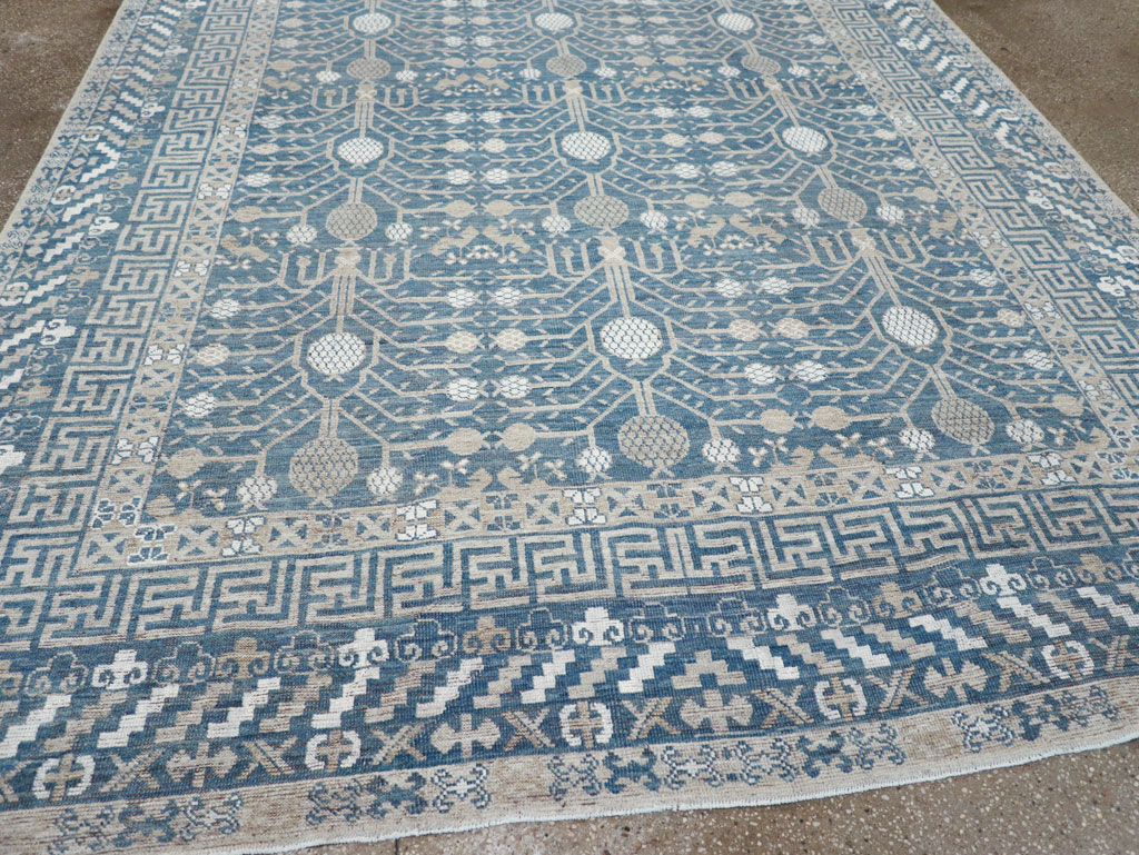 Modern East Turkestan Khotan Small Room Size Carpet, No.32221 - Gsblank