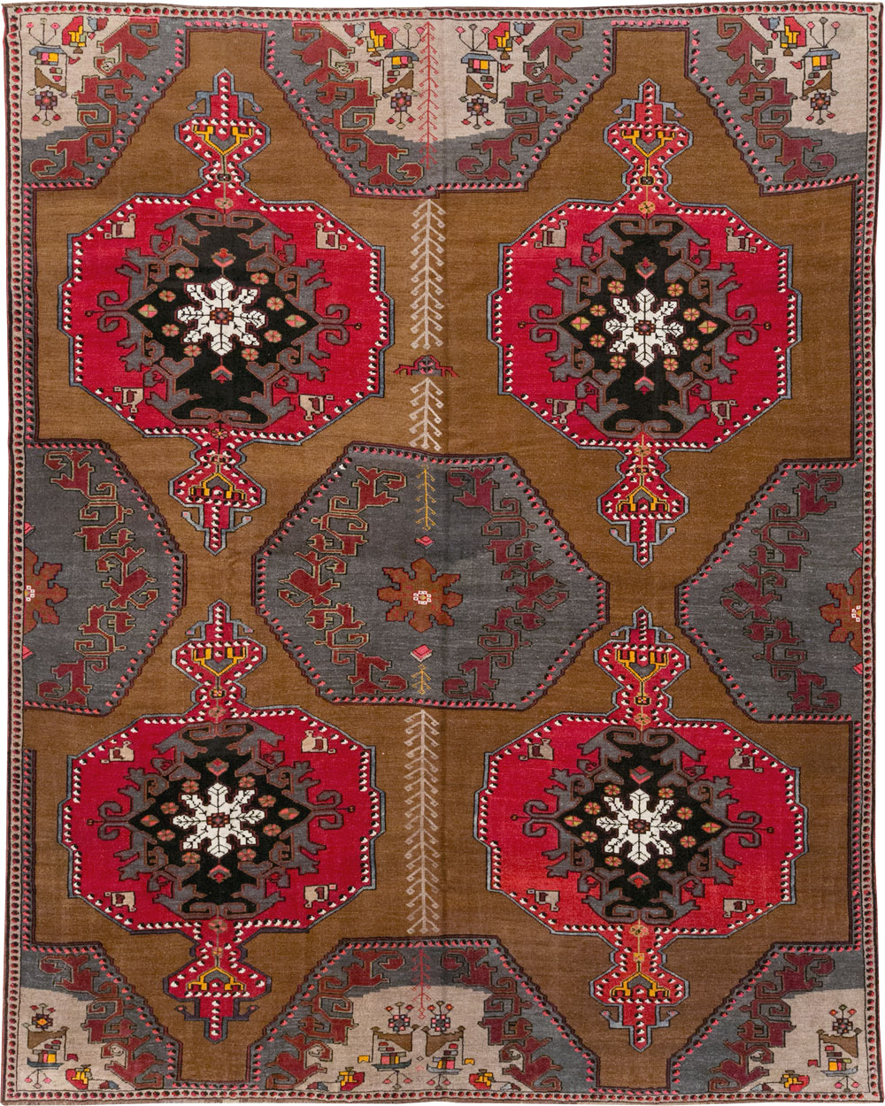 Vintage Turkish Anatolian Room Size Carpet, No.32224 - Gsblank