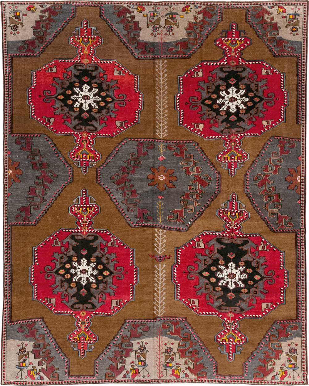 Vintage Turkish Anatolian Room Size Carpet, No.32224 - Gsblank